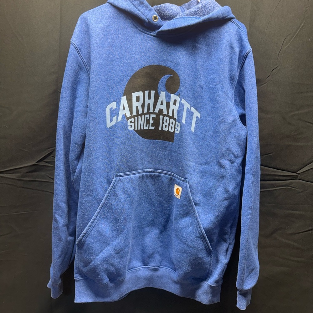 Carhartt Men's Classic Blue Hoodie Sz M (9AE)